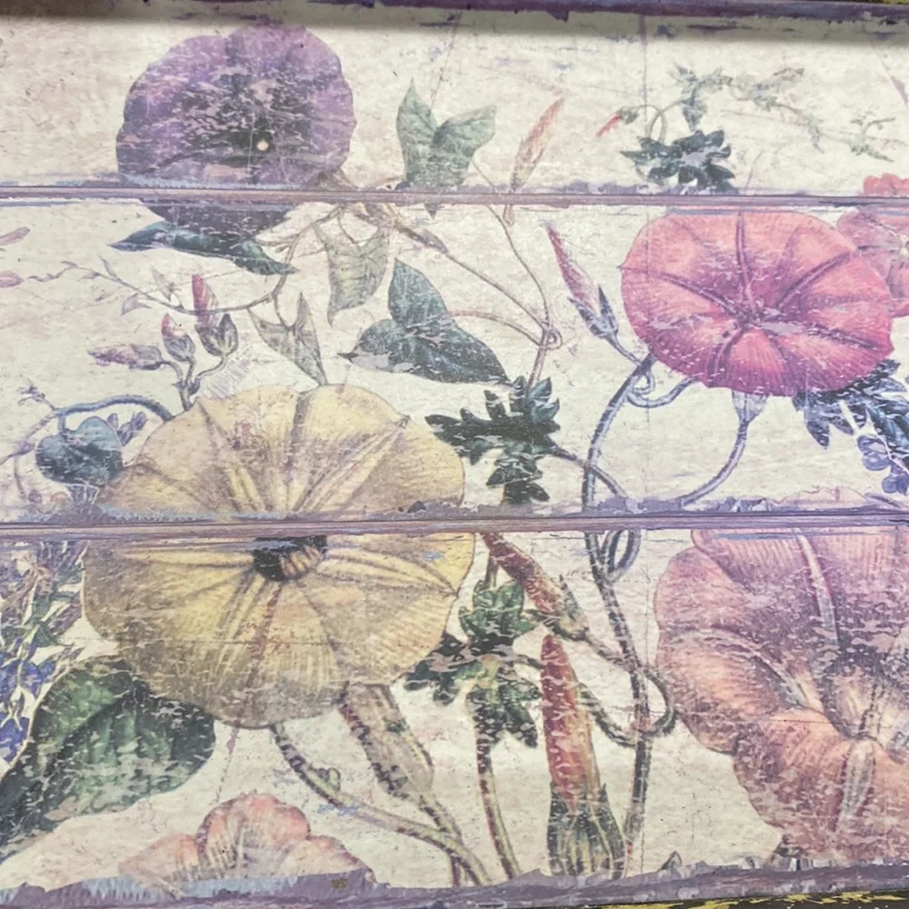 Floral Black Serving Tray!